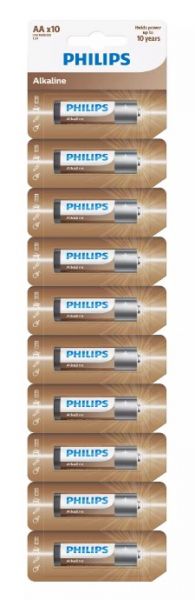 Philips  Entry Alkaline  A , 10  LR6AL10S/10 -  1