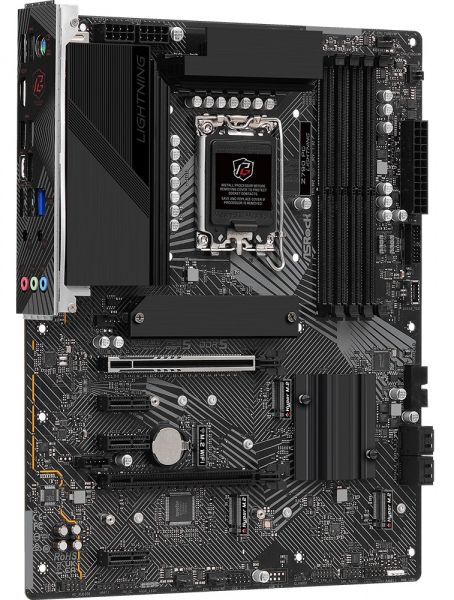   LGA1700, ASRock Z790 PG Lightning, Z790, 4xDDR5, Int.Video(CPU), 4xSATA3, 4xM.2, 1xPCI-E 16x 5.0, 1xPCI-E 16x 4.0, 3xPCI-E 1x 3.0, 1xM.2 (Key E), ALC897, RTL8125BG, 12xUSB3.2/3xUSB2.0, HDMI/Type-C, CrossFire, ATX -  4