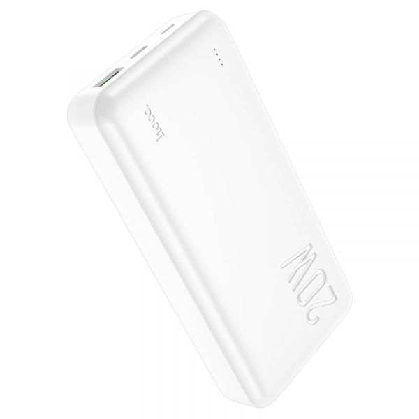    20000 mAh, Hoco J87A "Tacker", White, 20 , USB / Type-C, PD3.0, QC3.0, LED    -  2