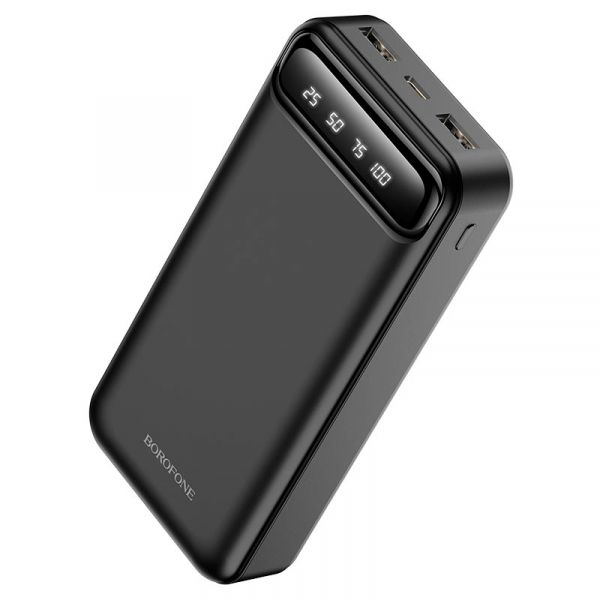    20000 mAh, Borofone BJ14A "Freeway", Black, 2xUSB / Type-C, LED    -  1