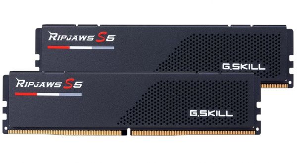  16Gb x 2 (32Gb Kit) DDR5, 6000 MHz, G.Skill Ripjaws S5, Black, 36-36-36-96, 1.35V,   (F5-6000J3636F16GX2-RS5K) -  1