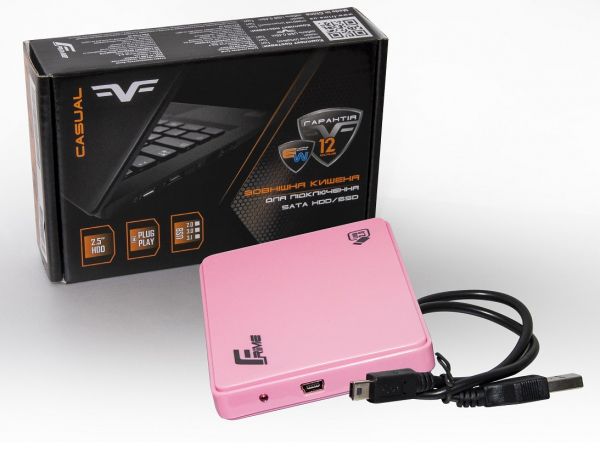   2.5" Frime (FHE12.25U20) USB 2.0 Pink -  3