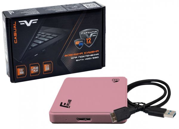   2.5" Frime (FHE12.25U30) Plastic USB 3.0 Pink -  2