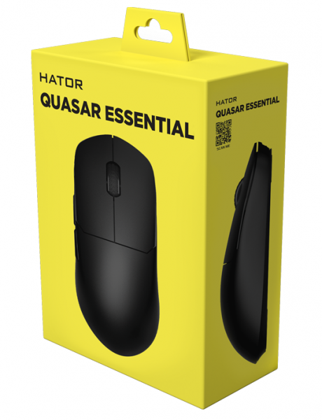  Hator Quasar Essential, Black, USB,  ( PixArt PMW3327), 800 - 6200 dpi,  Huano / Kailh,    , 1.8  (HTM-400) -  7