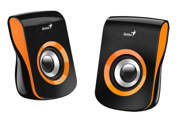  2.0 Genius SP-Q180, Black/Orange, 3.5 , 2 x 3 ,  ,   USB, 1.2  -  1