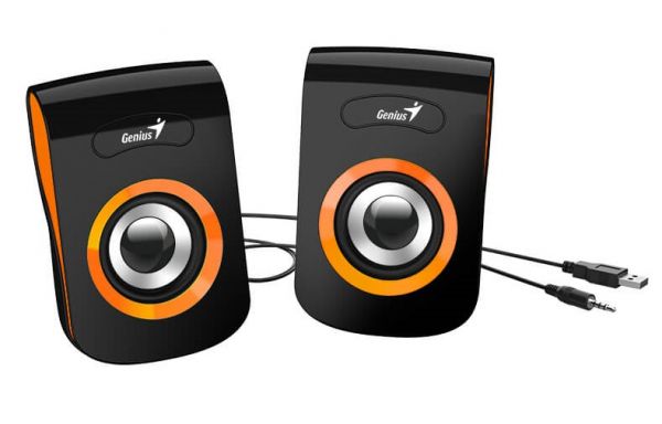  2.0 Genius SP-Q180, Black/Orange, 3.5 , 2 x 3 ,  ,   USB, 1.2  -  2