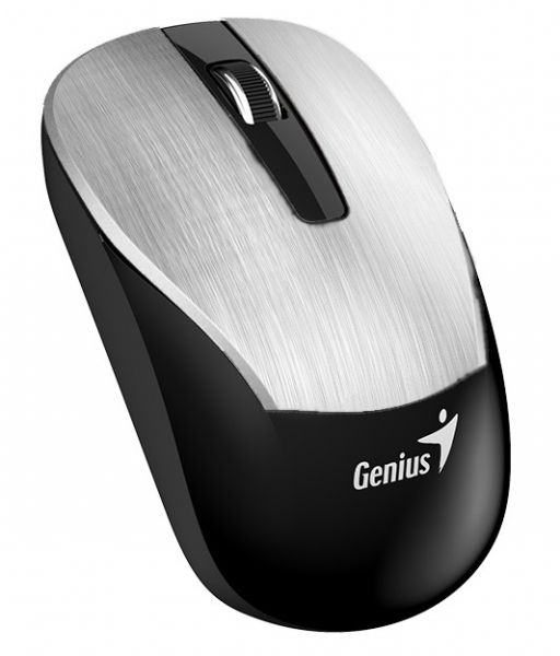   Genius ECO-8015, Silver, USB 2.4 GHz,  ( BlueEye), 800-1600 dpi, 3 , NiMH  -  1