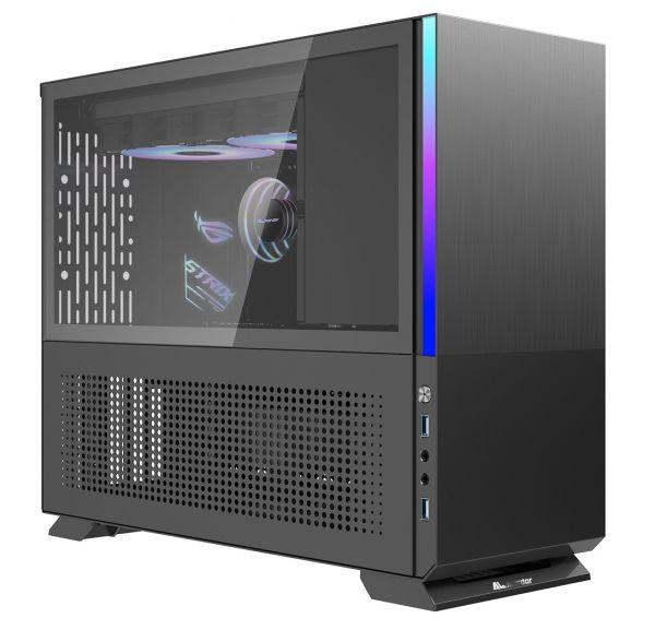  ALmordor Sparkle 170M Matx Black,  , Mini Tower,  Micro ATX / Mini ITX, 2xUSB 3.0, . CPU - 145  / VGA - 360  / PSU - 160 , ,      (ALS170MMBK) -  1