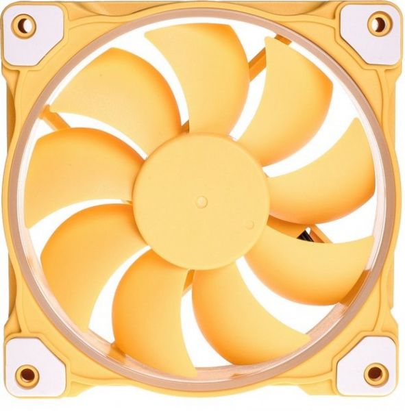  120 , ID-Cooling ZF-12025-Lemon, Yellow, 120x120x25, HB, PWM 500200 -200010%/, 17.8-33,5 -  1