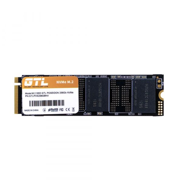   M.2 256Gb, GTL Poseidon, PCI-E 3.0 x4, 3D TLC, 1800/1100 MB/s, Bulk (GTLPOS256GBNVOEM) -  1