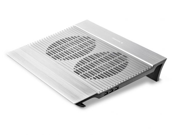 ϳ    17" DeepCool N8, Silver, 2x14   (25.1 dB, 1000 rpm),  , 4xUSB Hub, 380x278x55 , 1244  (DP-N24N-N8SR) -  1