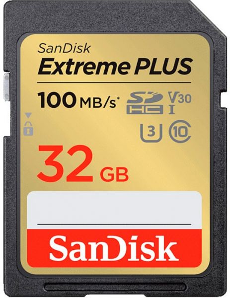  '  ' SDHC, 32Gb, SanDisk Extreme Plus, Class10 UHS-I U3 V30,  100/60 / (SDSDXWT-032G-GNCIN) -  1