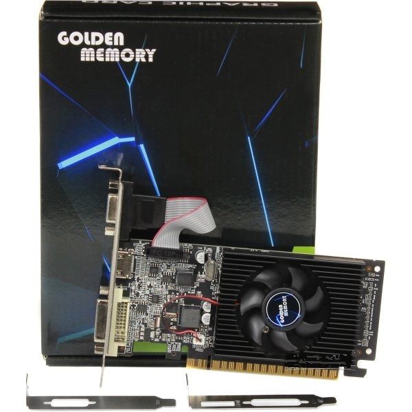 ³ GeForce 210, Golden Memory, 64-bit, VGA/DVI/HDMI, 589/1040MHz, Low Profile (G2101GBD364bit) -  1