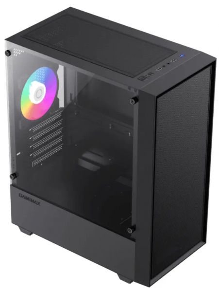  GameMax Storm Black,  , Full Tower, Micro ATX, 2USB 2.0, 2USB 3.0, 3x120mm FAN, 380x200x450 , 0.8 -  4