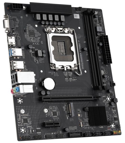 . LGA1700, Maxsun Challenger B760M-F, B760, 2xDDR4, Int.Video(CPU), 3xSATA3, 1xPCI-E 16x 4.0, 1xPCI-E 1x, 1xM.2 4.0, GbE, 2xUSB3.2/4xUSB2.0, VGA/HDMI, MicroATX (MS-Challenger B760M-F) -  3