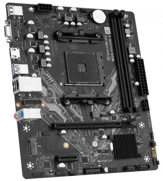 . AM4 (A520) Maxsun Challenger A520M-K, A520, 2xDDR4, Int.Video(CPU), 3xSATA3, 1xM.2 4.0, PCI-E 16x 3.0, PCI-E 1x 3.0, ALC897, RTL8111H, 2xUSB3.2/4xUSB2.0, DP/HDMI, Micro ATX (MS-Challenger A520M-K) -  3