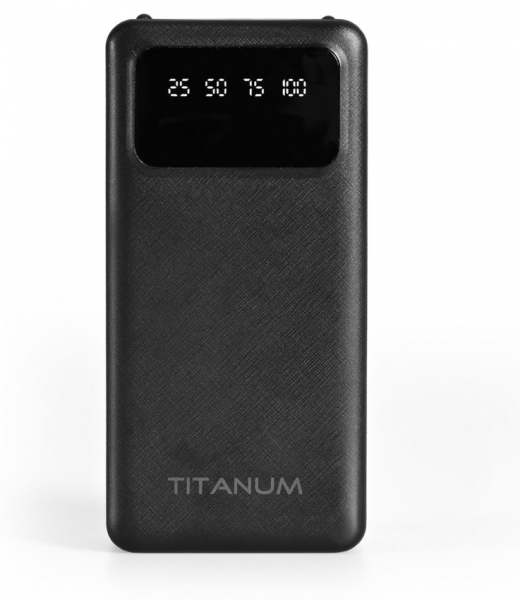    30000 mAh, Titanum OL03, Black, 2xUSB, LED  (TPB-OL03-B) -  1