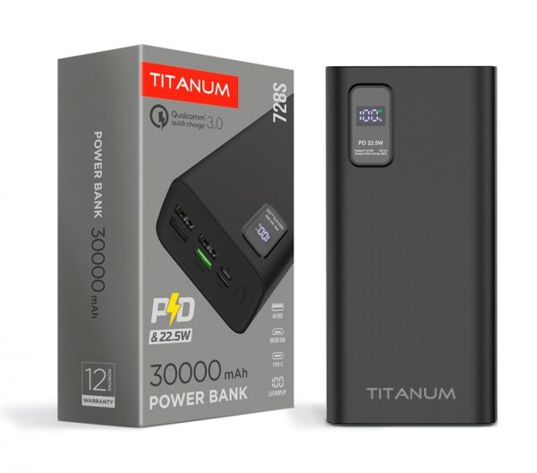  Titanum 728S 30000 mAh Black (TPB-728S-B) -  5