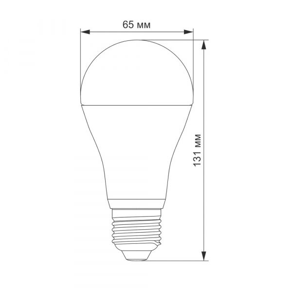   E27, 20 , 4100K, A65, Videx, 2000 , 220V (VL-A65e-20274) -  3