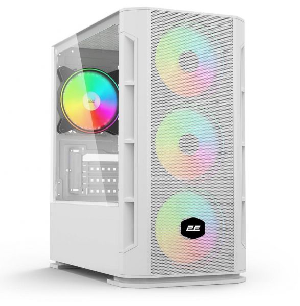  2E Gaming CALLEO (GB700W), White,  , Mini Tower,  Micro ATX / Mini ITX, . CPU - 150  / VGA - 320 , 4x120  ARGB,      (2E-GB700W) -  1