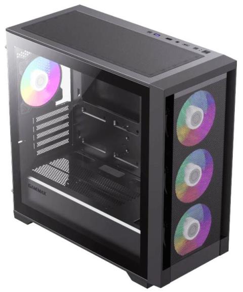  GameMax Defender Mesh Black,  , Mini Tower, Micro ATX / Mini ITX, 1xUSB 3.1, 2xUSB 2.0, 4x120  LED, 461x210450  -  2