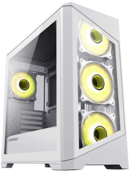  GameMax Destroyer TGW White,  , Mini Tower, Micro ATX / Mini ITX, 1xUSB 3.1, 2xUSB 2.0, 4x120  LED, 461x210450  -  1