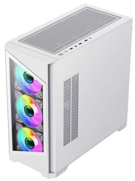  GameMax Destroyer TGW White,  , Mini Tower, Micro ATX / Mini ITX, 1xUSB 3.1, 2xUSB 2.0, 4x120  LED, 461x210450  -  2