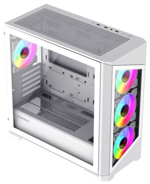  GameMax Destroyer TGW White,  , Mini Tower, Micro ATX / Mini ITX, 1xUSB 3.1, 2xUSB 2.0, 4x120  LED, 461x210450  -  3