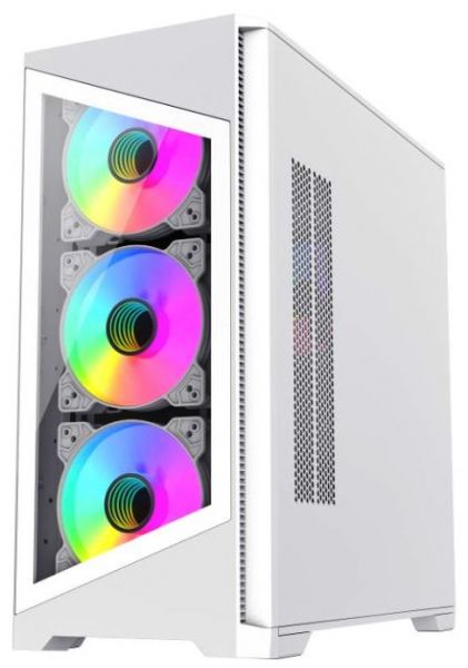  GameMax Destroyer TGW White,  , Mini Tower, Micro ATX / Mini ITX, 1xUSB 3.1, 2xUSB 2.0, 4x120  LED, 461x210450  -  5