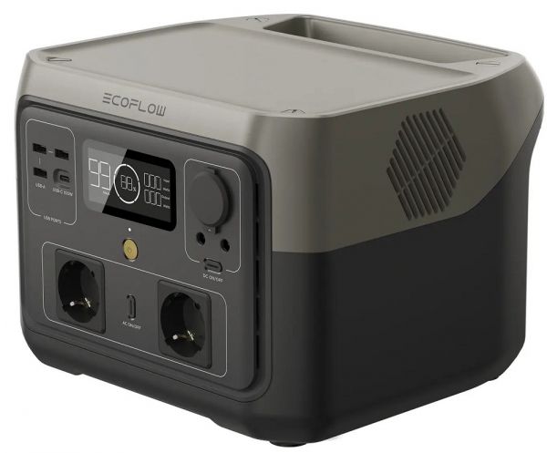   EcoFlow RIVER 2 Max, Black, 500W,  AC 230  AC (2),  USB-A 12   , 5  DC, 2.4 A (2),   USB-A 28 , 5 / 9  / 12  DC,  2.4  (x3),  USB-C 100, DC 5 /9 /12 /15 /20  -  2