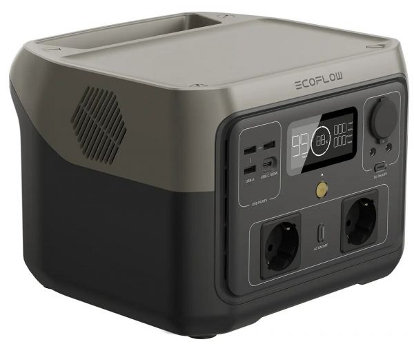   EcoFlow RIVER 2 Max, Black, 500W,  AC 230  AC (2),  USB-A 12   , 5  DC, 2.4 A (2),   USB-A 28 , 5 / 9  / 12  DC,  2.4  (x3),  USB-C 100, DC 5 /9 /12 /15 /20  -  5