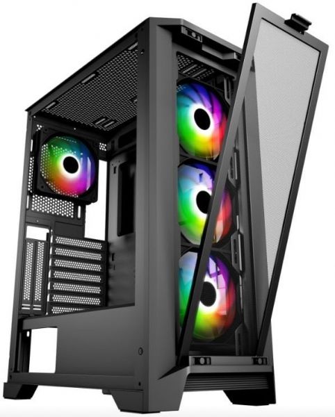  Frontier BANTU AC29A Black,  , Mid Tower,  ATX / MicroATX / Mini ITX, 2x3.5" + 2x2.5", 2xUSB 3.0+ Type-C+ HD Audio, 4120  Fan RGB -  2