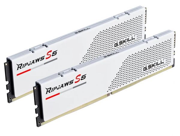  16Gb x 2 (32Gb Kit) DDR5, 5200 MHz, G.Skill Ripjaws S5, White, 40-40-40-83, 1.1V,   (F5-5200J4040A16GX2-RS5W) -  2