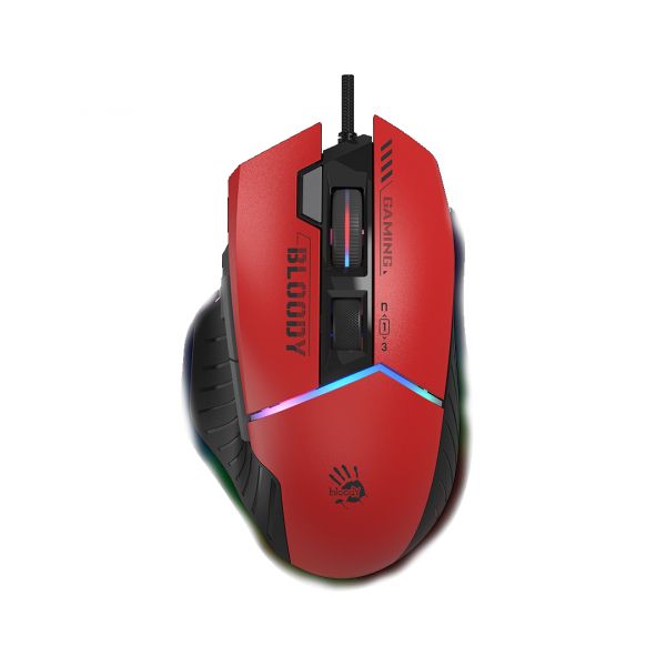  A4Tech W95 Max "Bloody", Sports Red, USB,  ( MAX BC3332-A), 100 - 12 000 cpi, 10  (8 ),  , RGB ,   50 . ,  X'Glide, 1.8  -  1