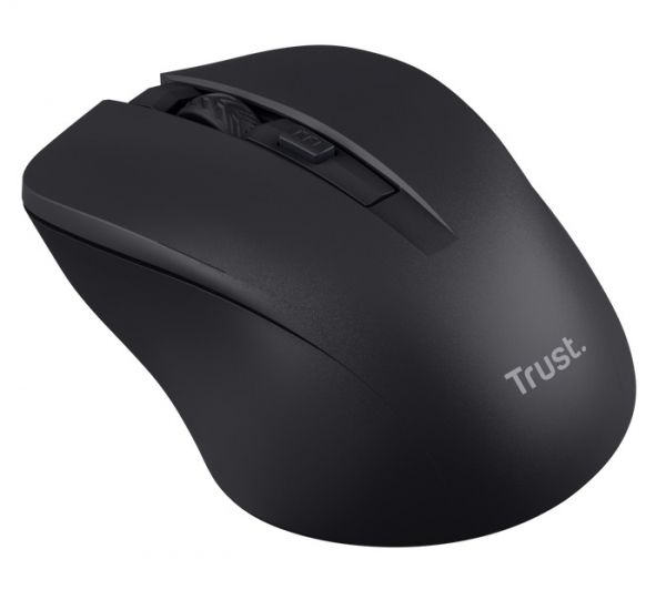   Trust Mydo Silent, Black, USB 2.4GHz, , 1000/1400/1800 dpi, 4 ,       90%,     USB, 1xAA (25084) -  1