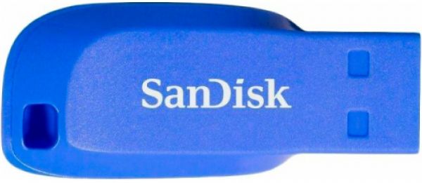 USB Flash Drive 64Gb SanDisk Cruzer Blade, Electric Blue (SDCZ50C-064G-B35BE) -  1