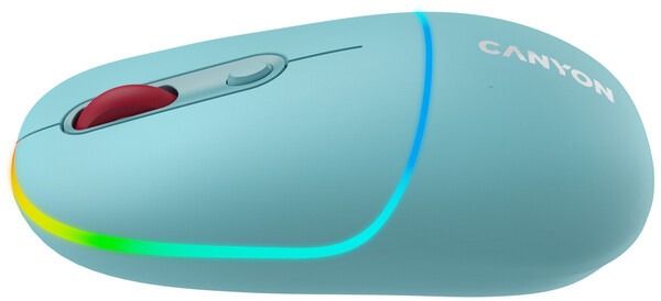   Canyon MW-22, Dark Cyan, Bluetooth / USB 2.4 GHz, , 800 - 1600 dpi, 6 , RGB , 650 mAh (CNS-CMSW22DC) -  5