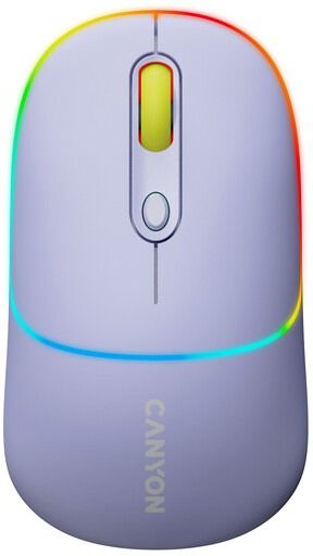   Canyon MW-22, Mountain Lavender, Bluetooth / USB 2.4 GHz, , 800 - 1600 dpi, 6 , RGB , 650 mAh (CNS-CMSW22ML) -  1