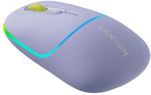   Canyon MW-22, Mountain Lavender, Bluetooth / USB 2.4 GHz, , 800 - 1600 dpi, 6 , RGB , 650 mAh (CNS-CMSW22ML) -  3