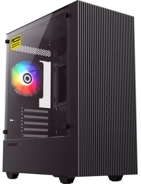  GameMax Edge Black,  , Mini Tower, Micro ATX / Mini ITX, 1xUSB 3.1, 2xUSB 2.0, 1x120  LED ARGB, 380x200450  -  2