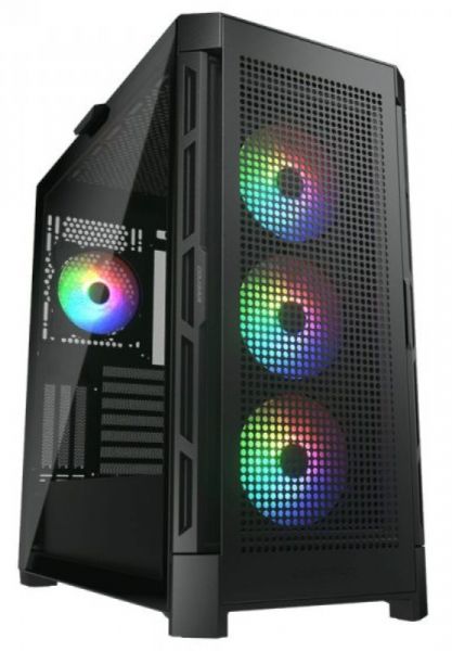  Cougar Airface Pro RGB Black,  , ATX/Micro ATX/Mini ITX, USB 3.0x2, USB 2.0x1, Type-C Gen 2, RGB , 4x120 ARGB,  , 240x496x465  -  1