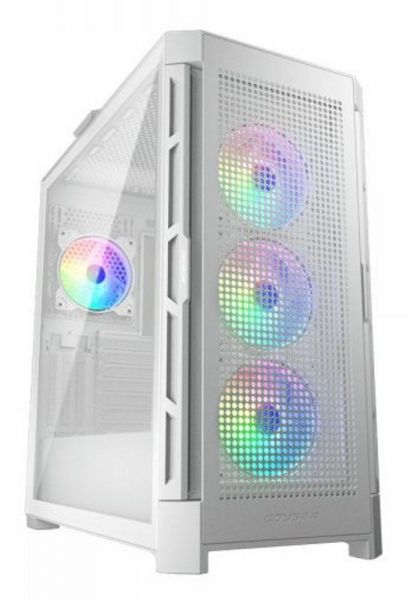  Cougar Airface Pro RGB White,  , ATX/Micro ATX/Mini ITX, USB 3.0x2, USB 2.0x1, Type-C Gen 2, RGB , 4x120 ARGB,  , 240x496x465  -  1