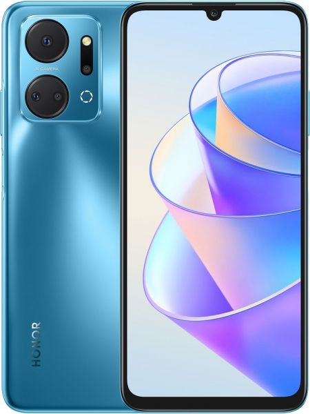  Honor X7a Ocean Blue, 2 Nano-SIM, 6.74" (1600720) IPS, MediaTek Helio G37 4x2.3GHz+4x1.7GHz, RAM 4GB, ROM 128GB, MicroSD (Max 1Tb), GPS, Wi-Fi, BT, LTE, 5 Cam, Li-Ion 5330mAh, Android 12 -  1