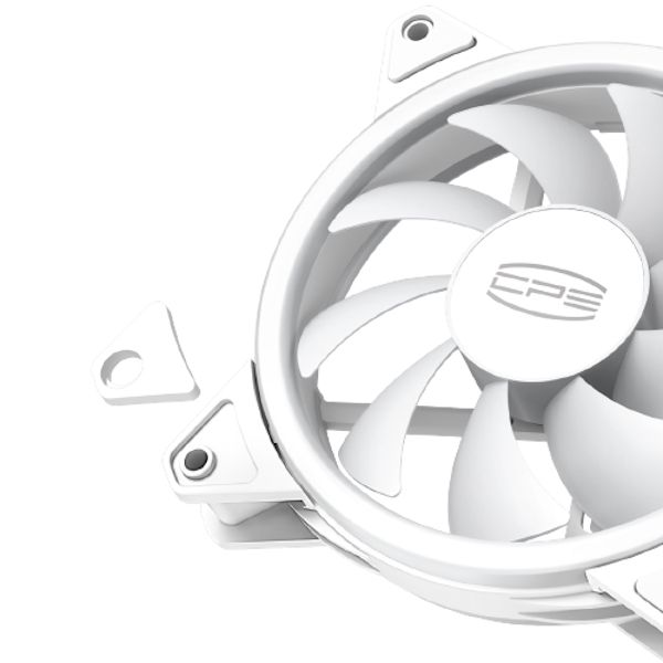  120 , PcCooler F3 T120 ARGB, White, 3 , 12012025 , 500 - 1800 /,  21.6 , 4-pin (PWM) / 3-pin (ARGB),   -  3