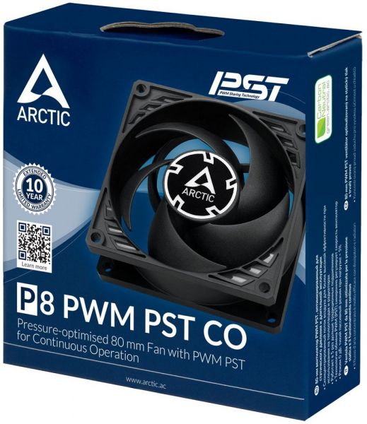  80 , Arctic P8 PWM PST CO, Black, 808025 , PWM, 200-3000 /, 4-pin,   (ACFAN00151A) -  6