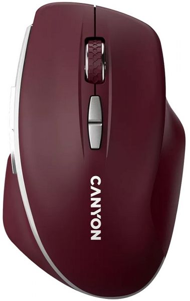   Canyon MW-21, Burgundy Red, USB 2.4GHz,  ( LED- Pixart 3065), 800 - 1600 dpi, 7 ,  , 2xAAA (CNS-CMSW21BR) -  1