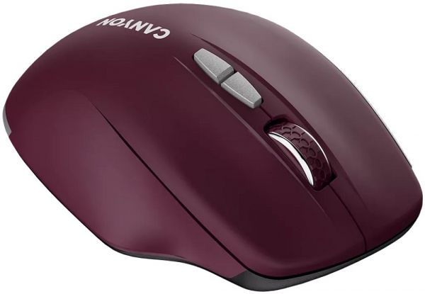   Canyon MW-21, Burgundy Red, USB 2.4GHz,  ( LED- Pixart 3065), 800 - 1600 dpi, 7 ,  , 2xAAA (CNS-CMSW21BR) -  5