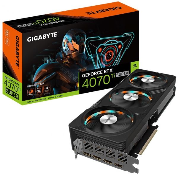  GeForce RTX 4070 Ti SUPER, Gigabyte, GAMING OC, 16Gb GDDR6X, 256-bit, HDMI/3xDP, 2655/21000 MHz, 16-pin (GV-N407TSGAMING OC-16GD) -  1