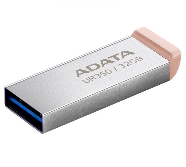   USB 32Gb ADATA UR350, Silver/Brown, USB 3.2 Gen 1,  100 / (UR350-32G-RSR/BG) -  1