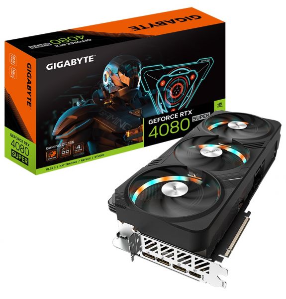  GeForce RTX 4080 SUPER, Gigabyte, GAMING OC, 16Gb GDDR6X, 256-bit, HDMI/3xDP, 2595/23000 MHz, 16-pin (GV-N408SGAMING OC-16GD) -  1